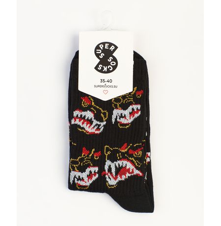 Носки SUPER SOCKS Hellbound - Адская Гончая черные (размер 35-40) изображение 2