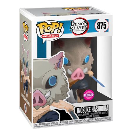 Фигурка Funko POP! Клинок рассекающий демонов - Иноске Хашибира Эксклюзив FLOCKED Inosuke Hashibira изображение 2