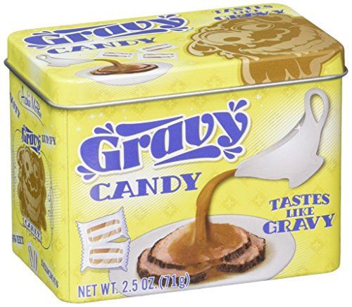 Конфеты Gravy Candy со вкусом подливы, в металлической коробке