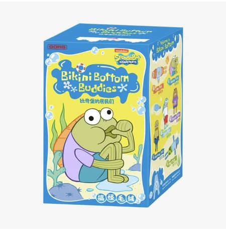 Случайный мягкий брелок POP MART SpongeBob Bikini Bottom Buddies14 см лицензия изображение 3