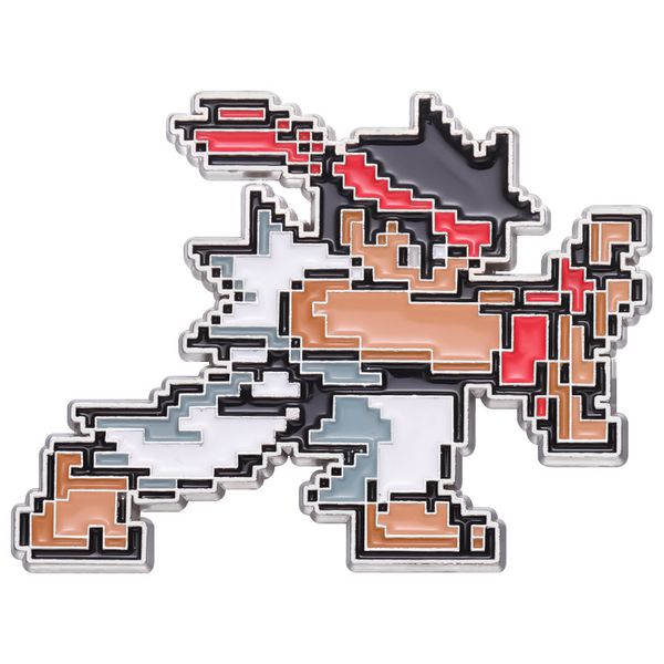 Значок Street Fighter - Рю и Хадокен 8-бит (парные пины, металл) изображение 2