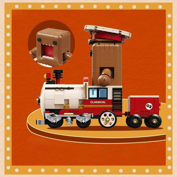 Сборный конструктор AREA-X - Домокун на паровозе (Sembo Block - Domo-kun) изображение 5