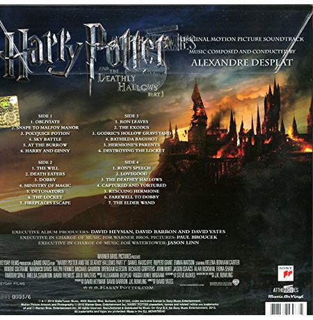 Виниловая пластинка Гарри Поттер и Дары Смерти OST 2 LP (Harry Potter) изображение 2