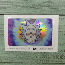 Наклейка на банковскую карту Рик и Морти - Рик (Rick and Morty - Rick) StickerStars