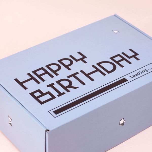 Коробочка сборная Happy Birthday, blue (28х18,5х9,5 см) изображение 2