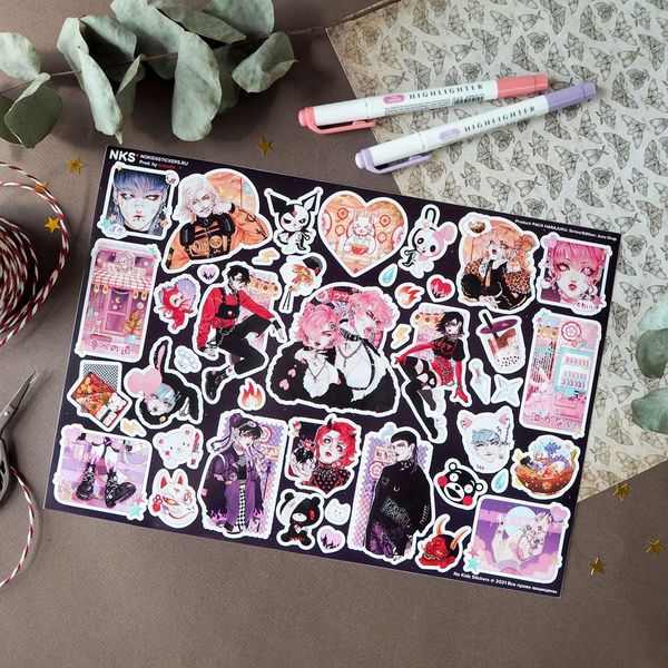 Стикеры Аниме Харадзюку наклейки NKS