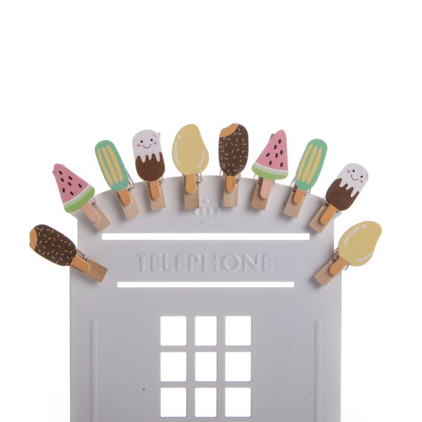 Декоративные прищепки Мороженое, 10 шт