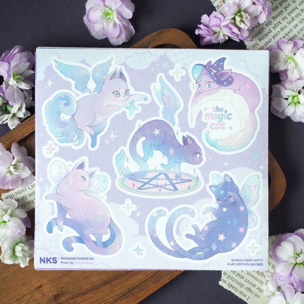 Наклейки Волшебные Коты (FAIRY KITTY), стикеры NKS Q-Pack