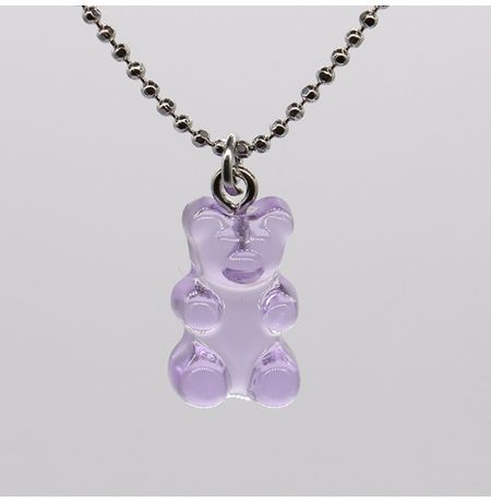 Подвеска Мармеладный мишка, фиолетовый