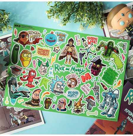 Стикеры Рик и Морти 2 (Rick and Morty) наклейки NKS