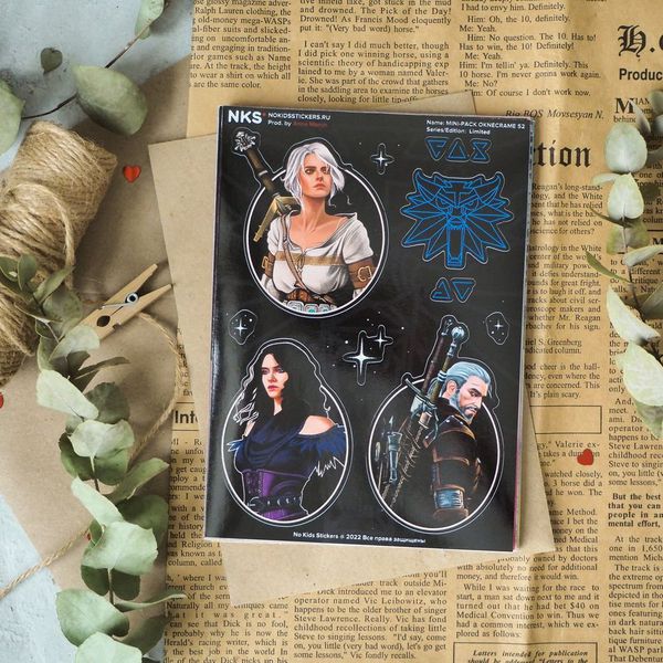 Наклейки Ведьмак (Witcher), стикеры NKS Mini