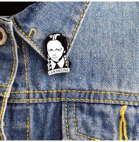 Значок Уэнздей Аддамс I am smiling изображение 3