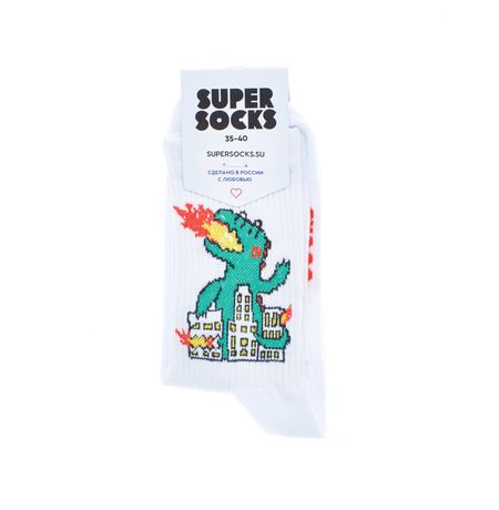 Носки SUPER SOCKS Годзилла в городе (размер 35-40)