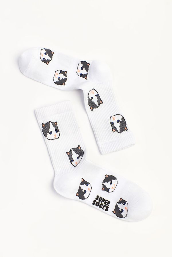 Носки SUPER SOCKS Кот Not hehe/hehe паттерн (размер 35-40)