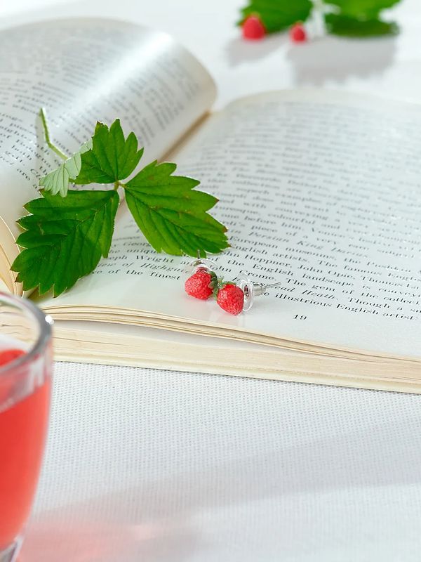 Серьги Земляника, гвоздики изображение 3