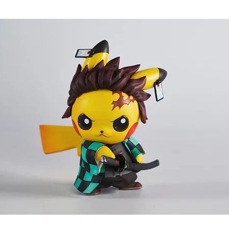 Фигурка Клинок рассекающий демонов - Пикачу Танджиро (Pikachu Tanjiro -  Demon Slayer) 13 cм