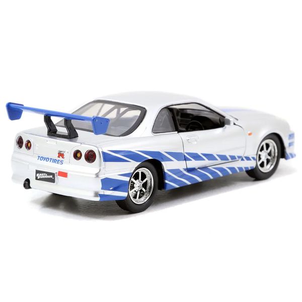 Коллекционная металлическая (Die Cast) модель Brian's Nissan Skyline GTR R34 1:32 (Fast & Furious) изображение 4