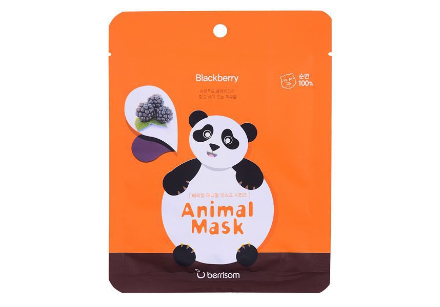 Маска для лица Animal Mask Series Panda, с экстрактом ежевики