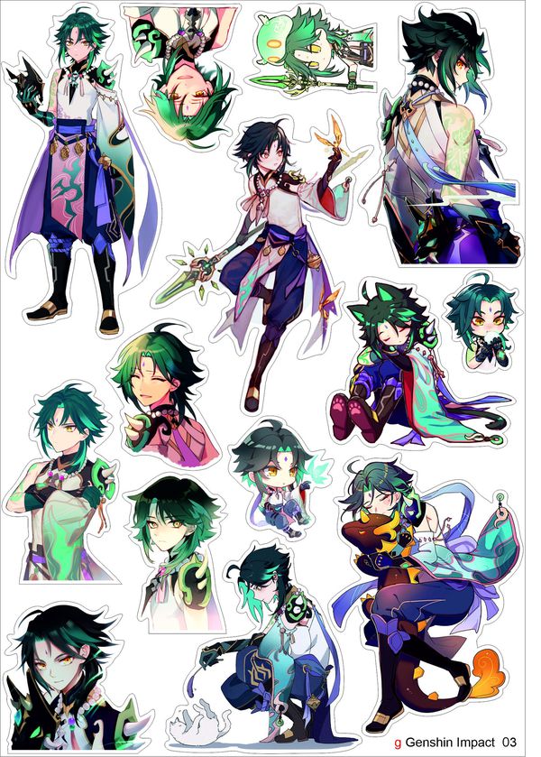 Стикеры Геншин Импакт - Сяо (Genshin Impact)