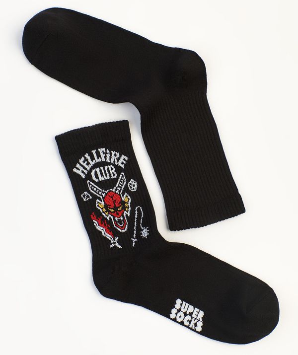 Носки SUPER SOCKS Hellfire Club черные (размер 35-40)