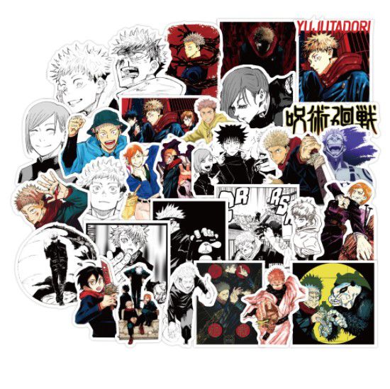 Стикеры Магическая битва (Jujutsu Kaisen) 50 шт