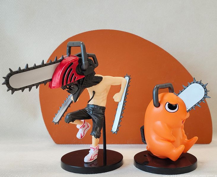 Набор фигурок Человек-Бензопила и Почита (Denji Chainsaw Man) 11-8 см