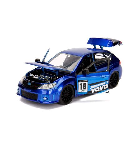 Масштабная модель Subaru Impreza WRX STI 2012 синяя JDM Tuners 1:24
