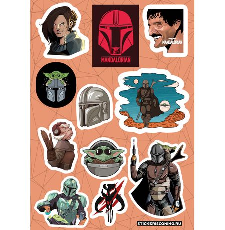 Стикеры Звзедные Войны Мандалорец (The Mandalorian)