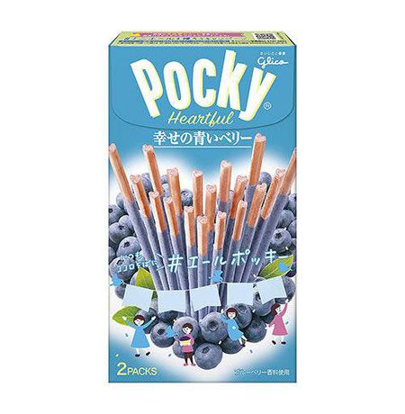 Pocky Черника с шоколадной крошкой, двойнная упаковка, Япония