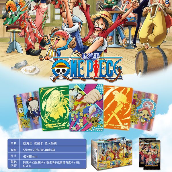 Коллекционные карточки One Piece Tier 3 - 5 штук в бустере (Большой Куш)