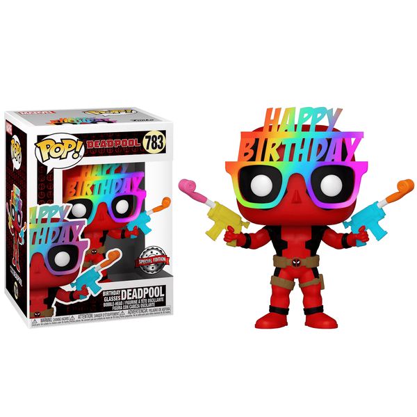 Фигурка Funko POP! Дэдпул в праздничных очках Эксклюзив (Birthday Glasses Deadpool Special Edition)