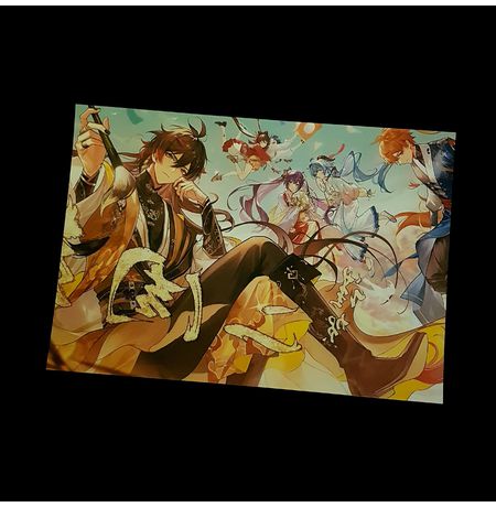 Постер Геншин Импакт - Персонажи 28х41 см