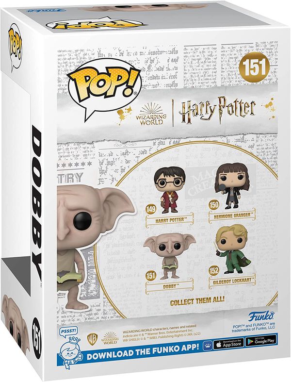 Фигурка Funko POP! Добби с носком в книге - Гарри Поттер (Harry Potter - Dobby) №151 изображение 3