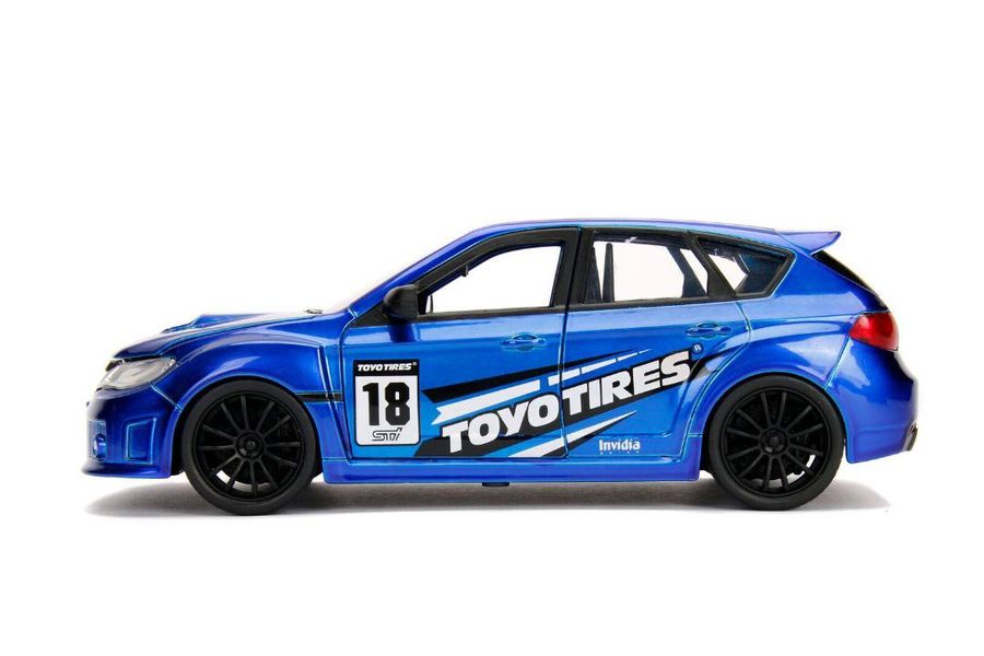 Масштабная модель Subaru Impreza WRX STI 2012 синяя JDM Tuners 1:24 изображение 3