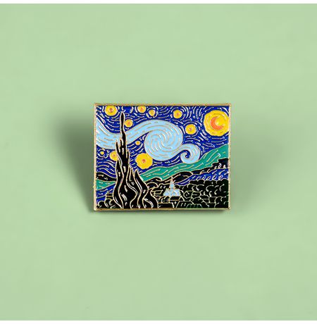 Значок Ван Гог Звездная Ночь изображение 3