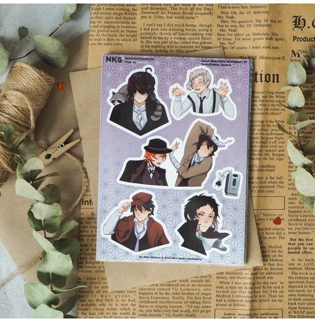 Стикеры Великий из бродячих псов (Bungou Stray Dog) наклейки NKS