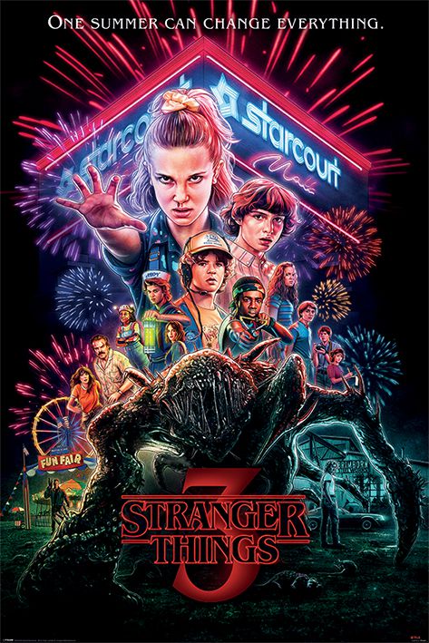 Постер Очень Странные Дела 3 - Summer (Stranger Things 3 - Summer) 61х91 см