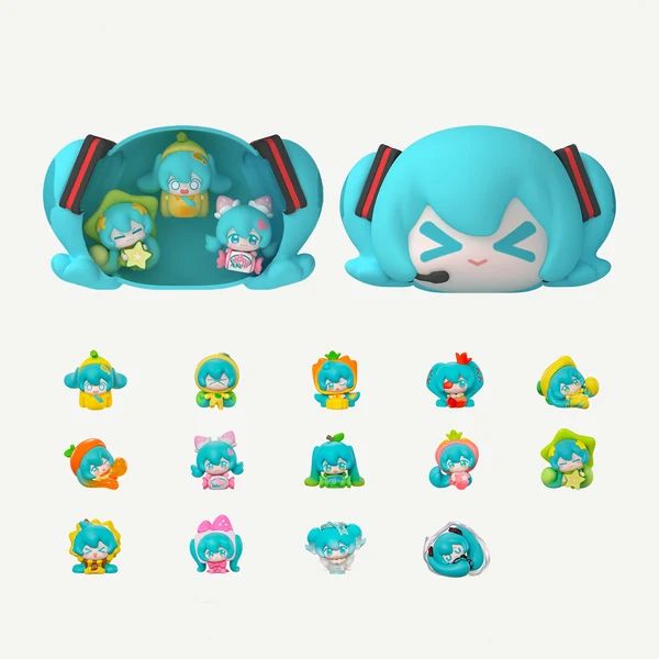 Блайнд-бокс Хатсуне Мику Funism Hatsune Miku Dopamine Qface (3 фигурки внутри) Лицензия 3–5 см