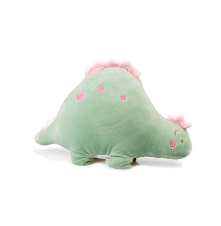 Мягкая игрушка Динозавр Зелено-розовый трогательный