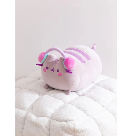 Мягкая игрушка Кот Пушин в наушниках (Pusheen Cat) 15х27 см