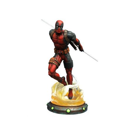 Фигурка Дэдпул с катанами в огне - Диорама (Deadpool - Diorama Marvel Gallery)
