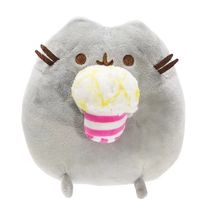 Мягкая игрушка Кот Пушин с попкорном (Pusheen Cat)