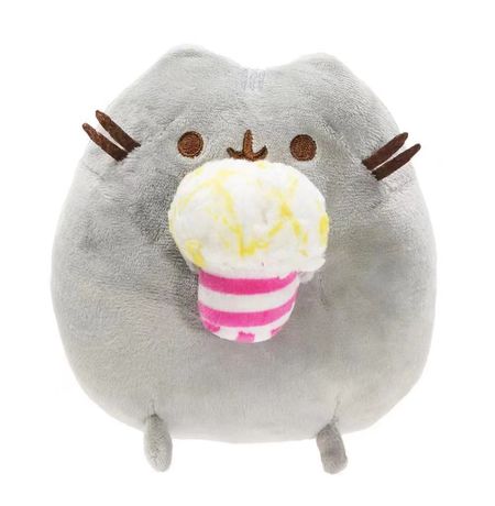 Мягкая игрушка Кот Пушин с попкорном (Pusheen Cat)