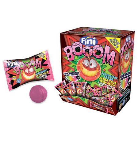 Конфета FINI Boom кислая клубника 5 гр