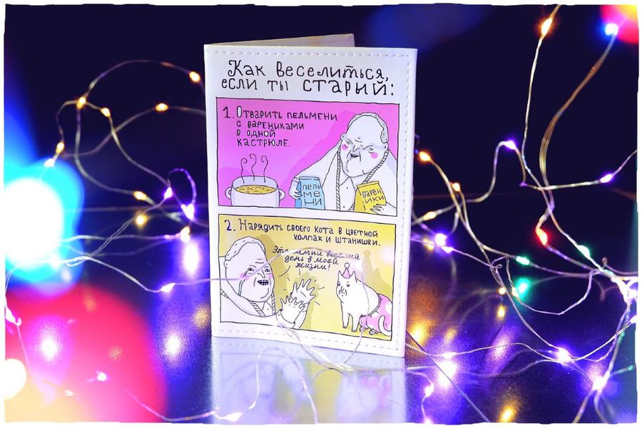 Обложка на паспорт Как веселиться ШКЯ