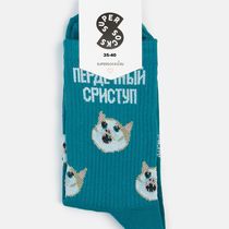 Носки SUPER SOCKS Пердечный сриступ, зеленые (размер 35-40)
