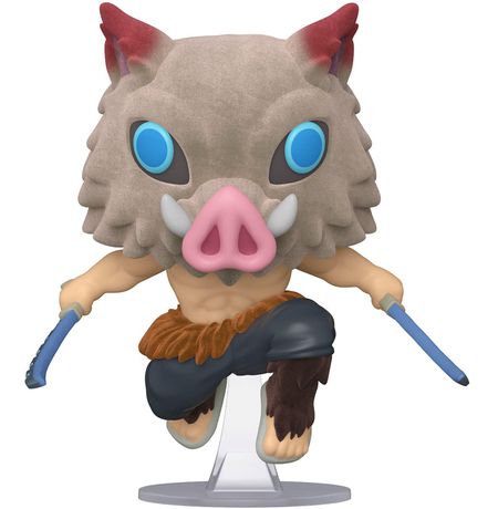 Фигурка Funko POP! Клинок рассекающий демонов - Иноске Хашибира Эксклюзив FLOCKED Inosuke Hashibira