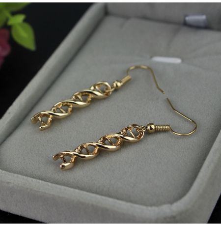 Серьги ДНК золото