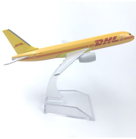 Металлическая модель самолета Boeing 757 DHL