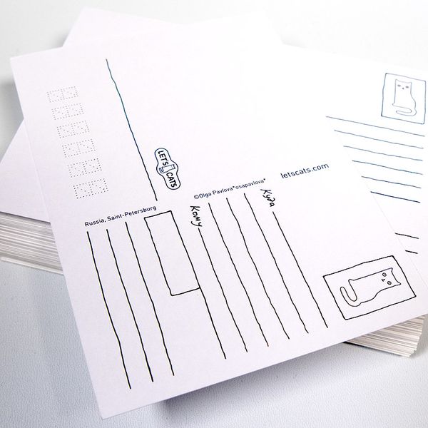 Почтовая открытка Очень много котиков Let's Cat изображение 2